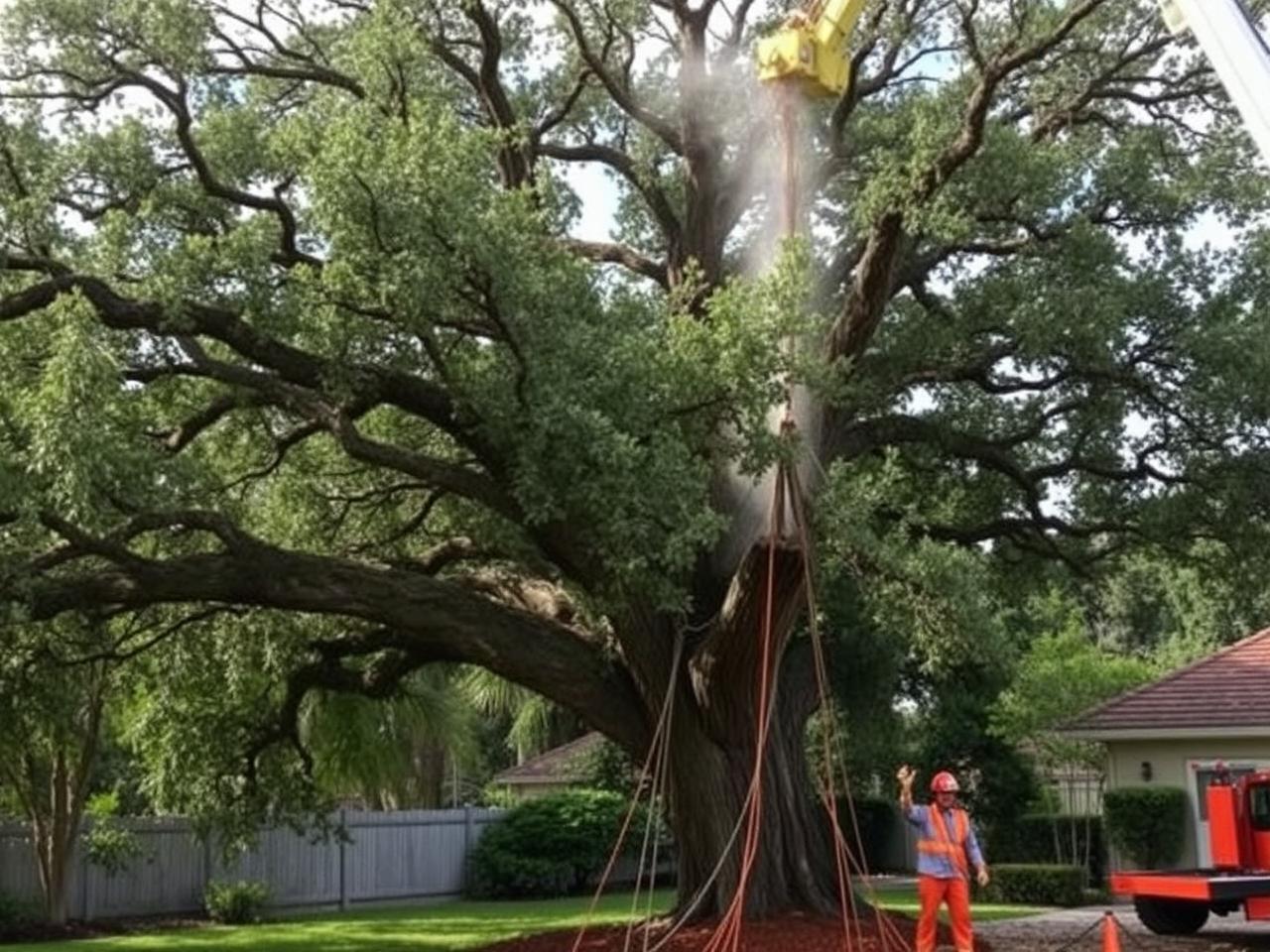 Mature oak removal